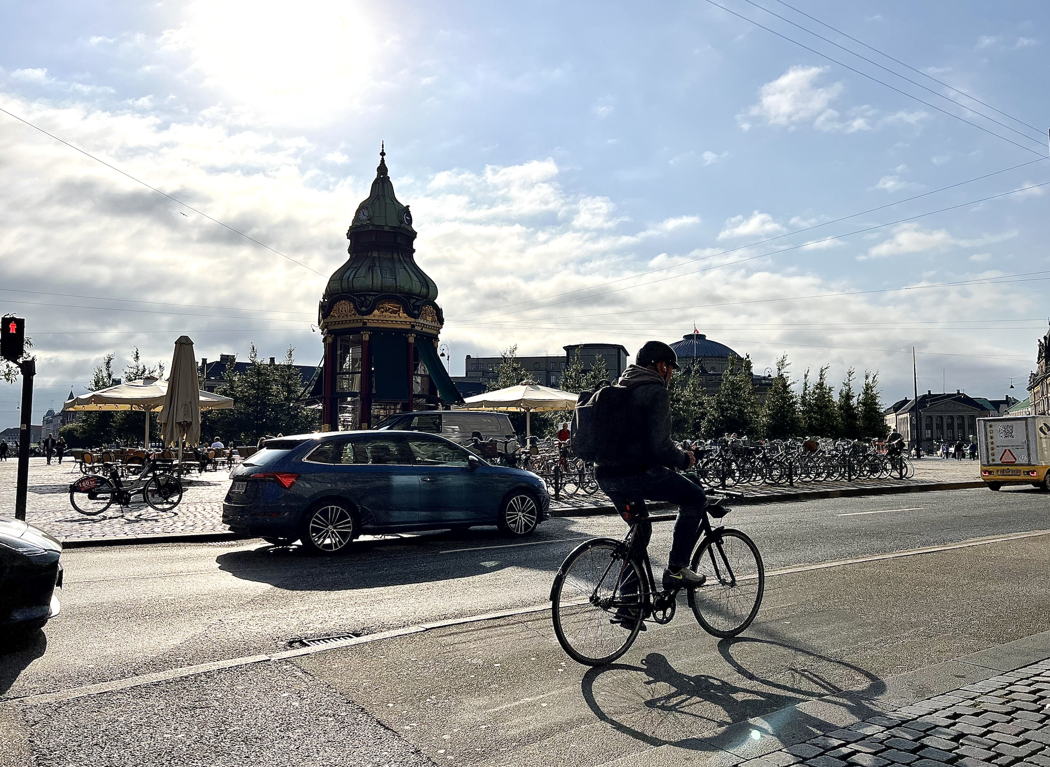 Udsigten på en smuk (og travl) morgen i København: Foto: Anders Thomsen