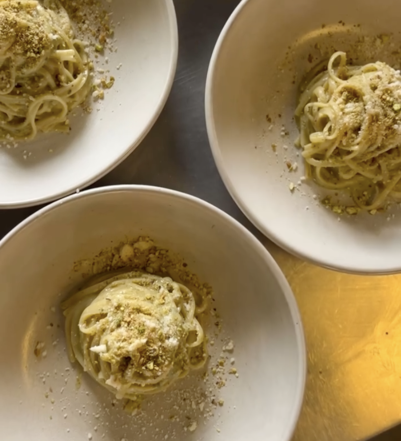 Mirabelles Pistachio pesto linguine. Foto: Mirabelles Instagram